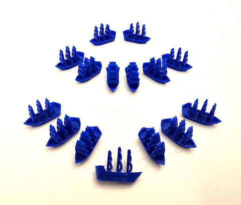 Ships compatible with Catan Seafarerers™ - Blue (set of 15)