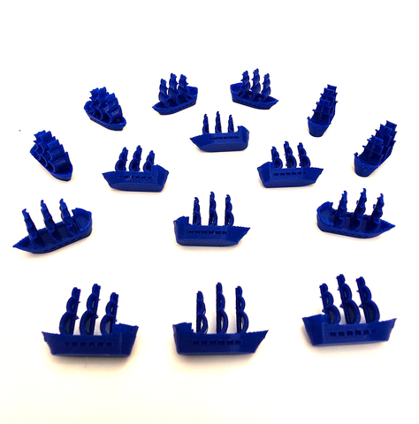 Ships compatible with Catan Seafarerers™ - Blue (set of 15)