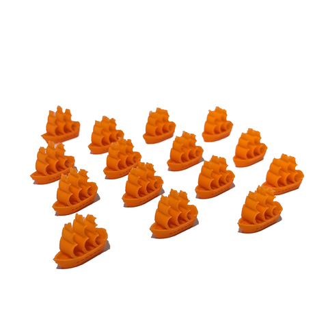 Ships compatible with Catan Seafarerers™ - Orange (set of 15)