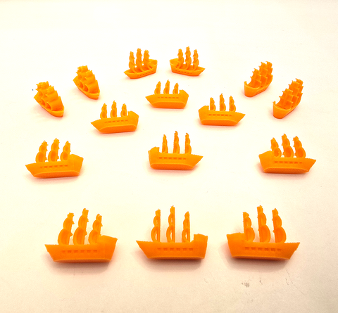 Ships compatible with Catan Seafarerers™ - Orange (set of 15)