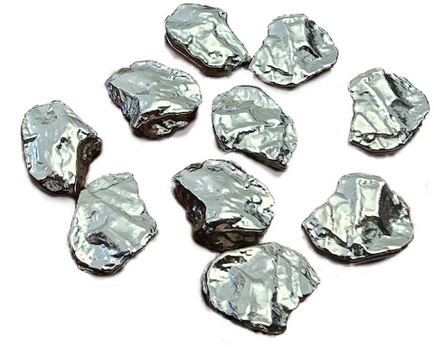 Shiny Silver Nuggets (set of 10)