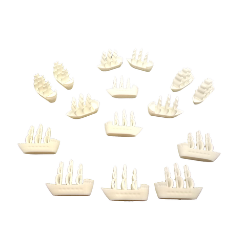 Ships compatible with Catan Seafarerers™ - White (set of 15)