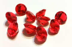 Red Gems - Acrylic (set of 10) - Top Shelf Gamer