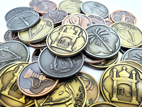 Arabian Coins Set in Burgundy Bag (set of 50)