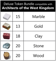 Architects of the West Kingdom™ compatible Deluxe Token Bundle (set of 86)
