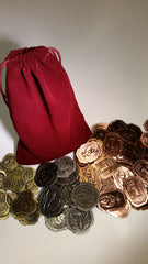 Credit Coins Set with Burgundy Bag (set of 50) - Top Shelf Gamer