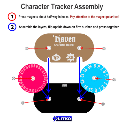 Haven Character Health & Experience Tracker (set of one)