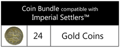 Imperial Settlers™ compatible Metal Coin Bundle (set of 24)