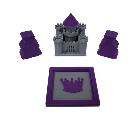 Castles compatible with Kingdomino™ - Purple (set of 4)