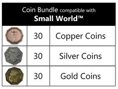 Small World™ compatible Metal Coin Bundle (set of 90)