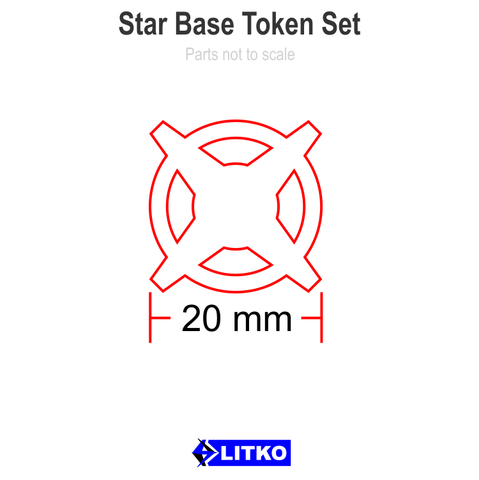 Star Base Game Token Set (set of 24)