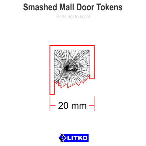 Smashed Mall Door Tokens (10) [clearance]