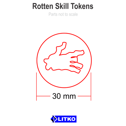 Rotten Skill Tokens (5) [clearance]