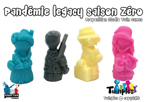 Twinples compatible with Pandemic Legacy: Season 0™ (set of 4)