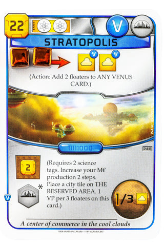Acrylic Resource Tokens compatible with Terraforming Mars™ Venus Expansion (set of 23)