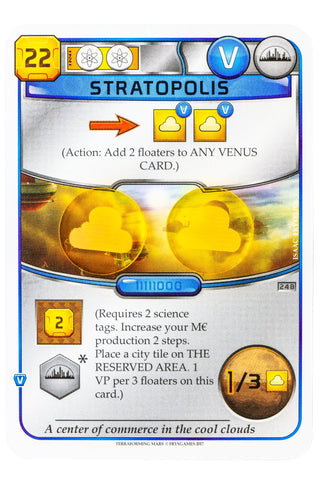 Acrylic Resource Tokens compatible with Terraforming Mars™ Venus Expansion (set of 23)