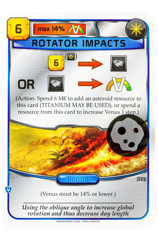 Acrylic Resource Tokens compatible with Terraforming Mars™ Venus Expansion (set of 23)