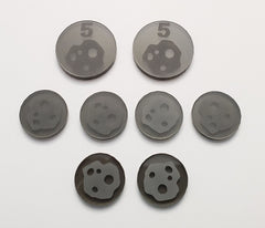 Acrylic Resource Tokens compatible with Terraforming Mars™ Asteroids (set of 8)