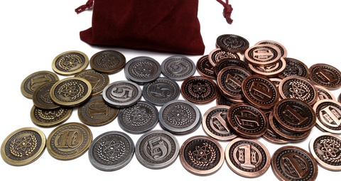 Atomic Coins Set in Burgundy Bag (set of 50)