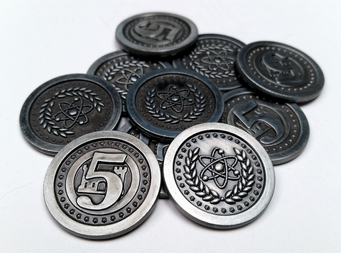 Atomic Coins Set in Burgundy Bag (set of 50)