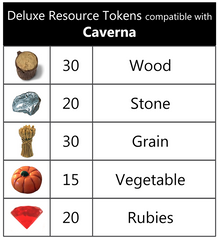 Caverna™ compatible Deluxe Resource Tokens