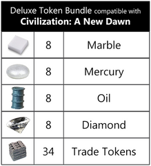 Sid Meier's Civilization: A New Dawn™ compatible Deluxe Token Bundle (set of 66)