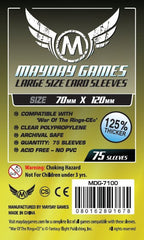 Mayday Large Card Sleeves: 70 x 120mm (set of 75) - Top Shelf Gamer