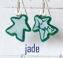 Glass Earings - Green Meeples