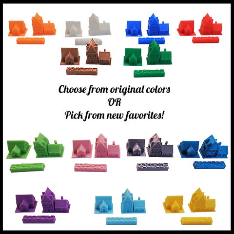 [LIMITED EDITION COLOR]  3D Printed Upgraded Tokens compatible with Catan™ - Marble (set of 24)