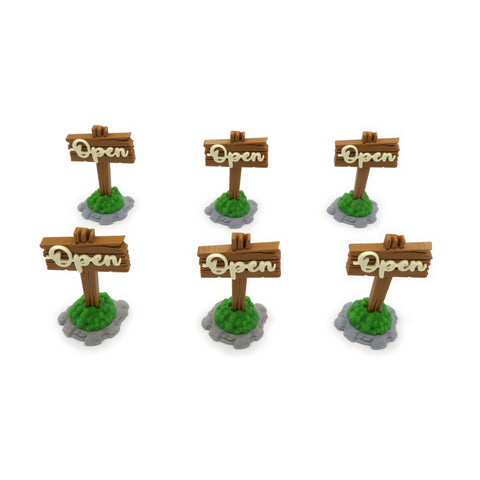 Open Signs & Shell compatible with Everdell™: Pearlbrook™ (set of 7)