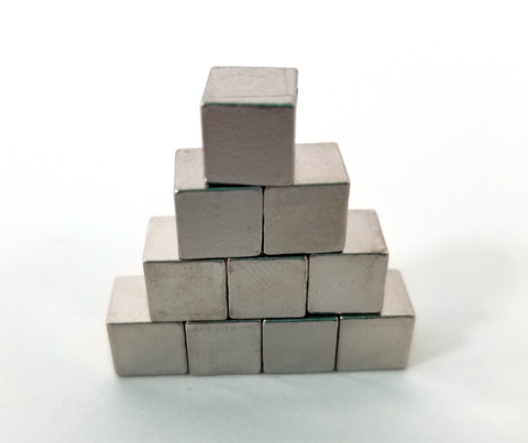 Silver Metal Cubes (set of 10)