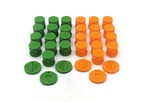 2 Player Upgrade Kit compatible with Spirit Island™ Jagged Earth™ (set of 32)