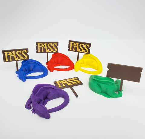 Wyrmspan™ compatible Pass Markers (set of 5)
