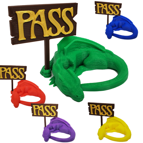 Wyrmspan™ compatible Pass Markers (set of 5)