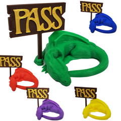 Wyrmspan™ compatible Pass Markers (set of 5)