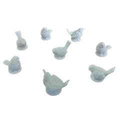 Birds compatible with Wingspan™ - White (set of 8)