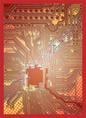 Card Sleeves - Red Circuit (set of 50) - Top Shelf Gamer
