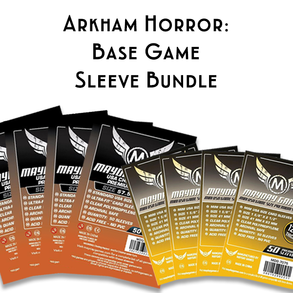 Top Shelf Gamer | The Best Arkham Horror Upgrades and Accessories | Card Sleeve Bundle: Arkham Horror: The Board Game, Base Game Top Shelf Gamer | The Best Arkham Horror Upgrades and Accessories | Card Sleeve Bundle: Arkham Horror: The Board Game, Base Game