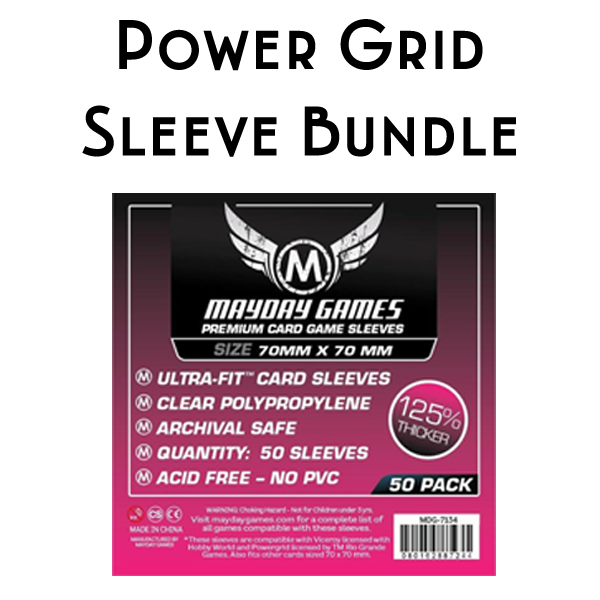 Top Shelf Gamer | The Best Power Grid Upgrades and Accessories | Card Sleeve Bundle: Power Grid Top Shelf Gamer | The Best Power Grid Upgrades and Accessories | Card Sleeve Bundle: Power Grid