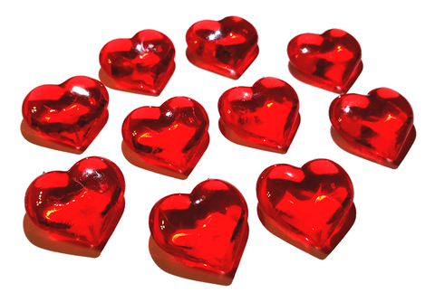 Red Hearts (set of 10)