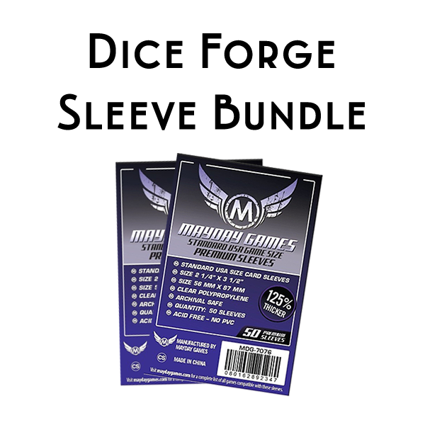 Top Shelf Gamer | The Best Dice Forge Upgrades and Accessories | Card Sleeve Bundle: Dice Forge Top Shelf Gamer | The Best Dice Forge Upgrades and Accessories | Card Sleeve Bundle: Dice Forge