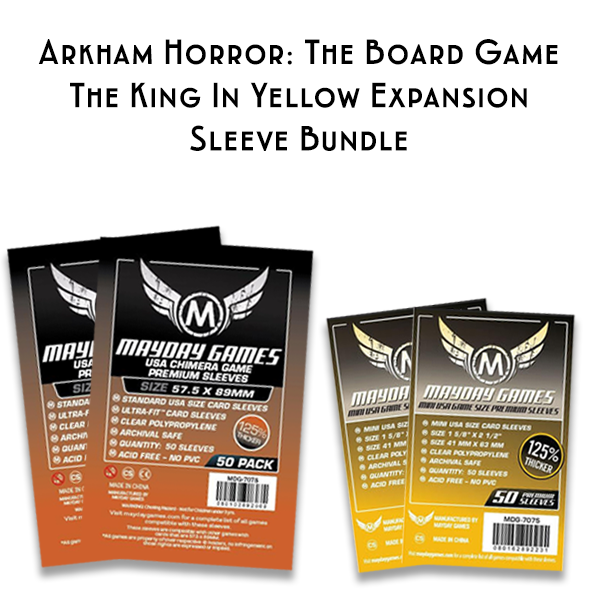 Card Sleeve Bundle: Arkham Horror: The Board Game, The King in Yellow Expansion Card Sleeve Bundle: Arkham Horror: The Board Game, The King in Yellow Expansion