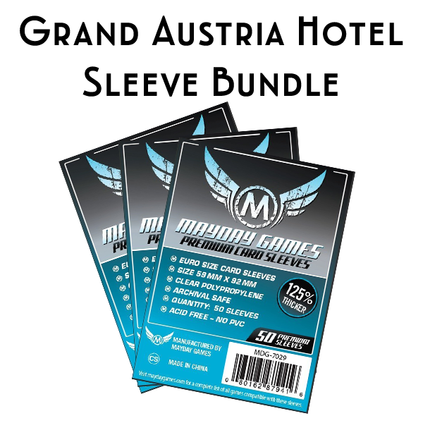 Top Shelf Gamer | The Best Grand Austria Hotel Upgrades and Accessories | Card Sleeve Bundle: Grand Austria Hotel Top Shelf Gamer | The Best Grand Austria Hotel Upgrades and Accessories | Card Sleeve Bundle: Grand Austria Hotel