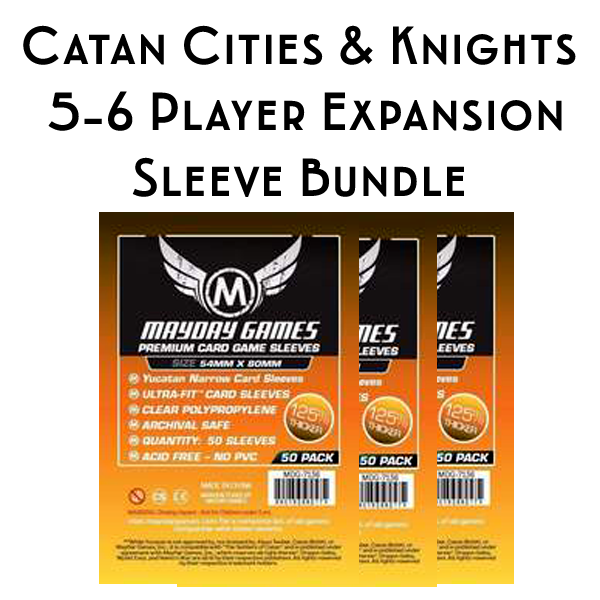 Card Sleeve Bundle: Catan Cities & Knights with 5-6 Player Extension Card Sleeve Bundle: Catan Cities & Knights with 5-6 Player Extension