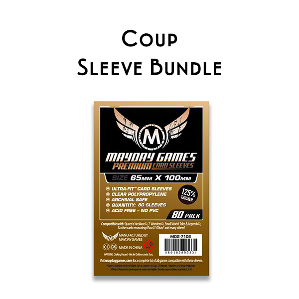 Top Shelf Gamer | The Best Coup Upgrades and Accessories | Card Sleeve Bundle: Coup Top Shelf Gamer | The Best Coup Upgrades and Accessories | Card Sleeve Bundle: Coup