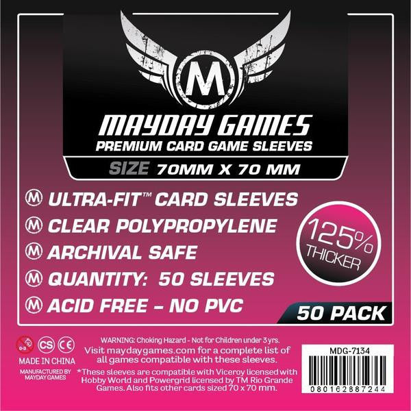 Top Shelf Gamer PREMIUM Mayday Small Square Card Sleeves 70 x 70mm