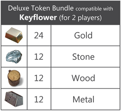 Keyflower™ compatible Deluxe Token Bundle (2 player set) (set of 60)