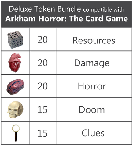 Arkham Horror™ : The Card Game compatible Deluxe Token Bundle (set of 90)