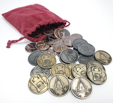 Arabian Coins Set in Burgundy Bag (set of 50)