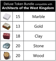 Architects of the West Kingdom™  compatible Deluxe Token Bundle (set of 86)